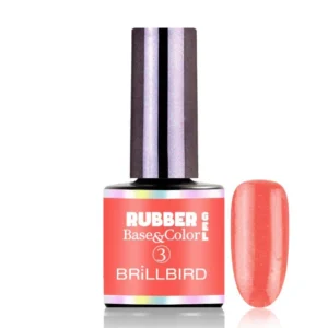 Rubber Gel Base&Color - 03 Coral White Shine 8ml
