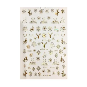 Nail Sticker WG-445 Holo Gold - Christmas