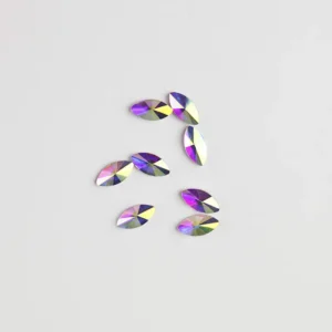 Rhinestone Shaped 10stk - Navette 3x6mm Clear AB