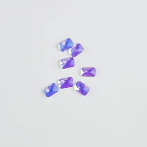 Rhinestone Shaped 10stk - Emerald 4x6mm Pink AB