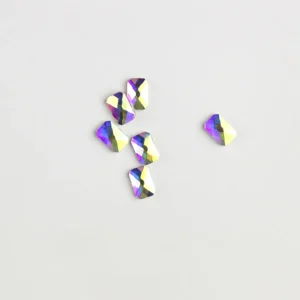 Rhinestone Shaped 10stk - Emerald 4x6mm Clear AB