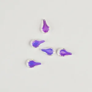 Rhinestone Shaped 10stk - Drop 5x8mm Pink AB