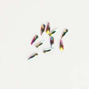 Rhinestone Shaped 10stk - Drop 2x6mm Clear AB