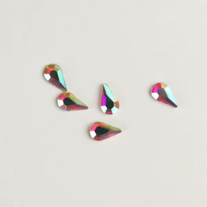 Rhinestone Shaped 10stk - Drop 5x8mm Clear AB
