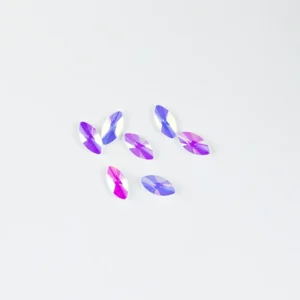 Rhinestone Shaped 10stk - Navette 3x6mm Pink AB